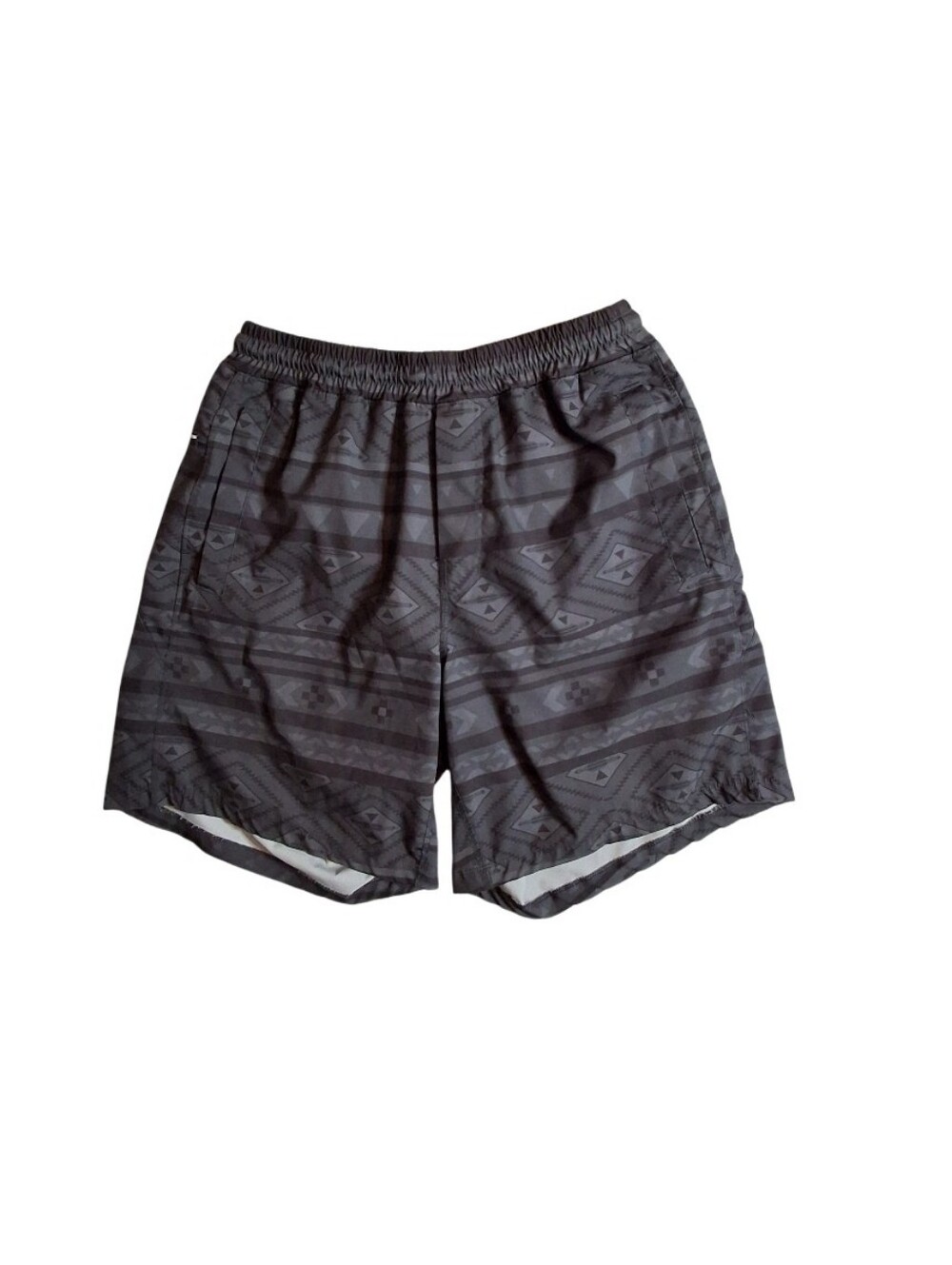 Meripex Freeballers Gym Shorts Men Size Large Charcoal Aztec Southwestern Print